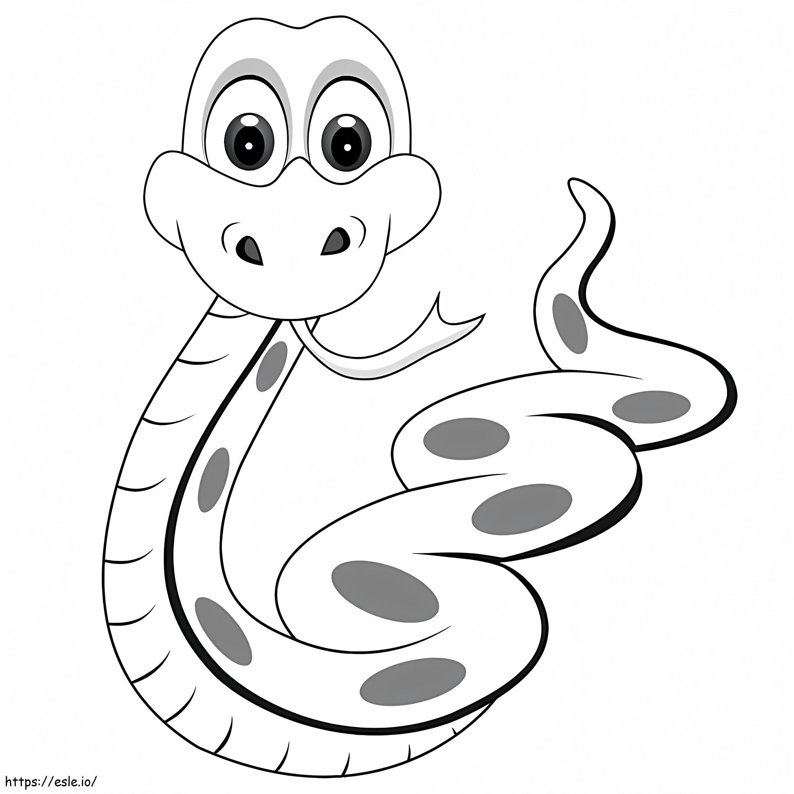 Coloriage Serpent de dessin animé à imprimer dessin