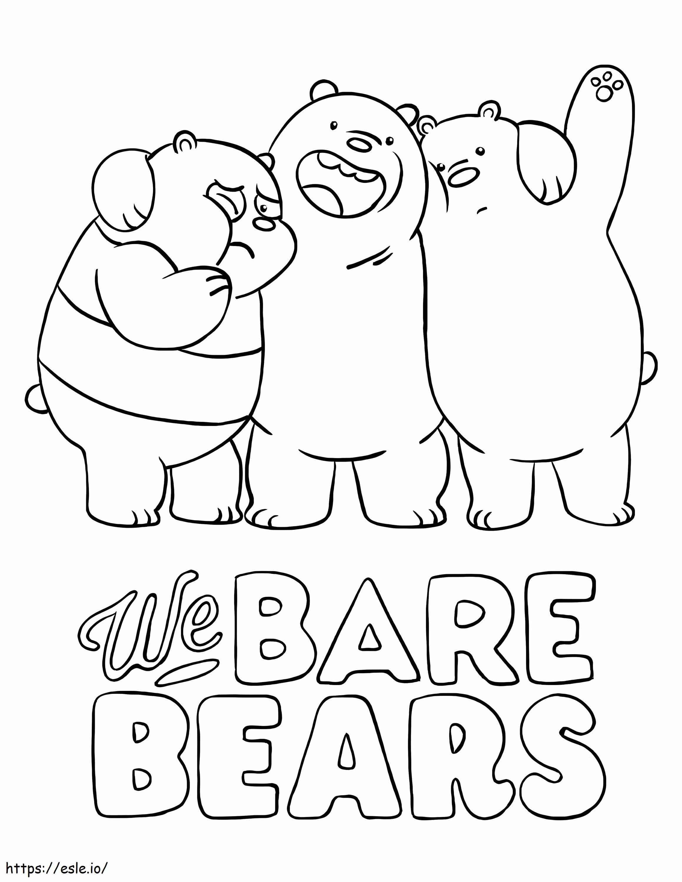 Logotipo De We Bare Bears coloring page