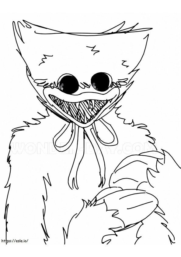 Huggy Wuggy 9 coloring page