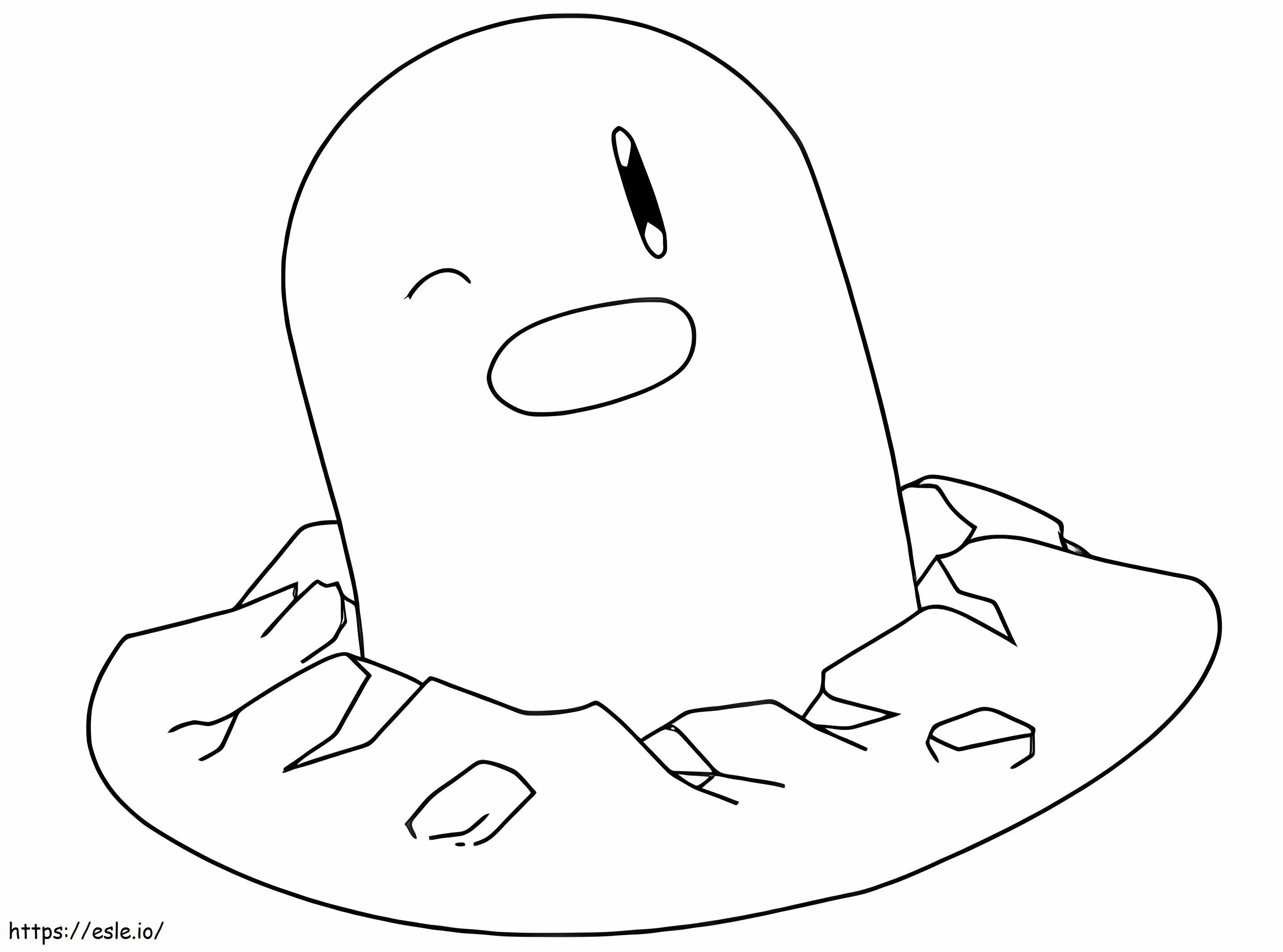 Diglett 5 coloring page