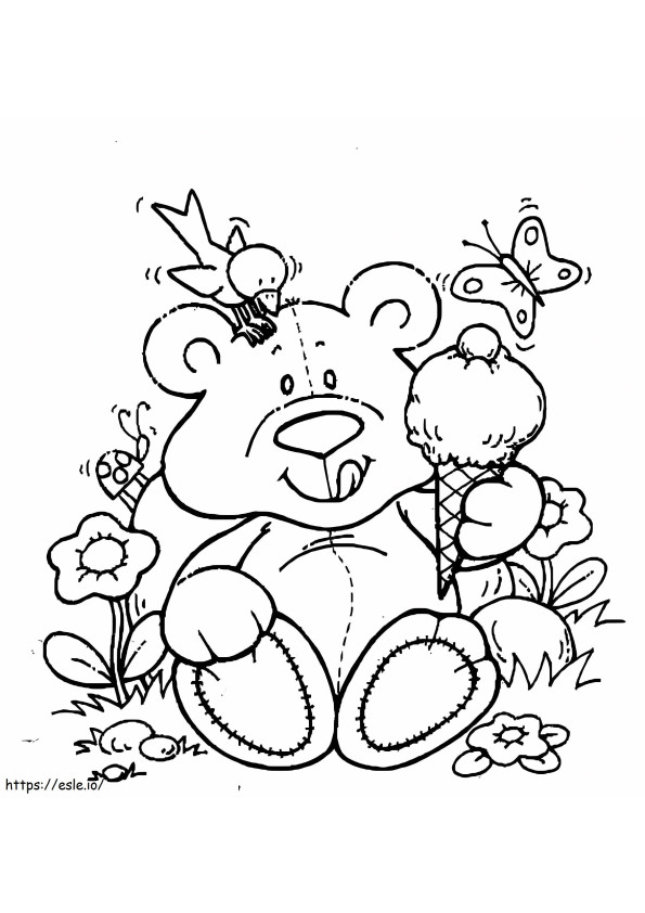 Teddy Bear For Kids coloring page