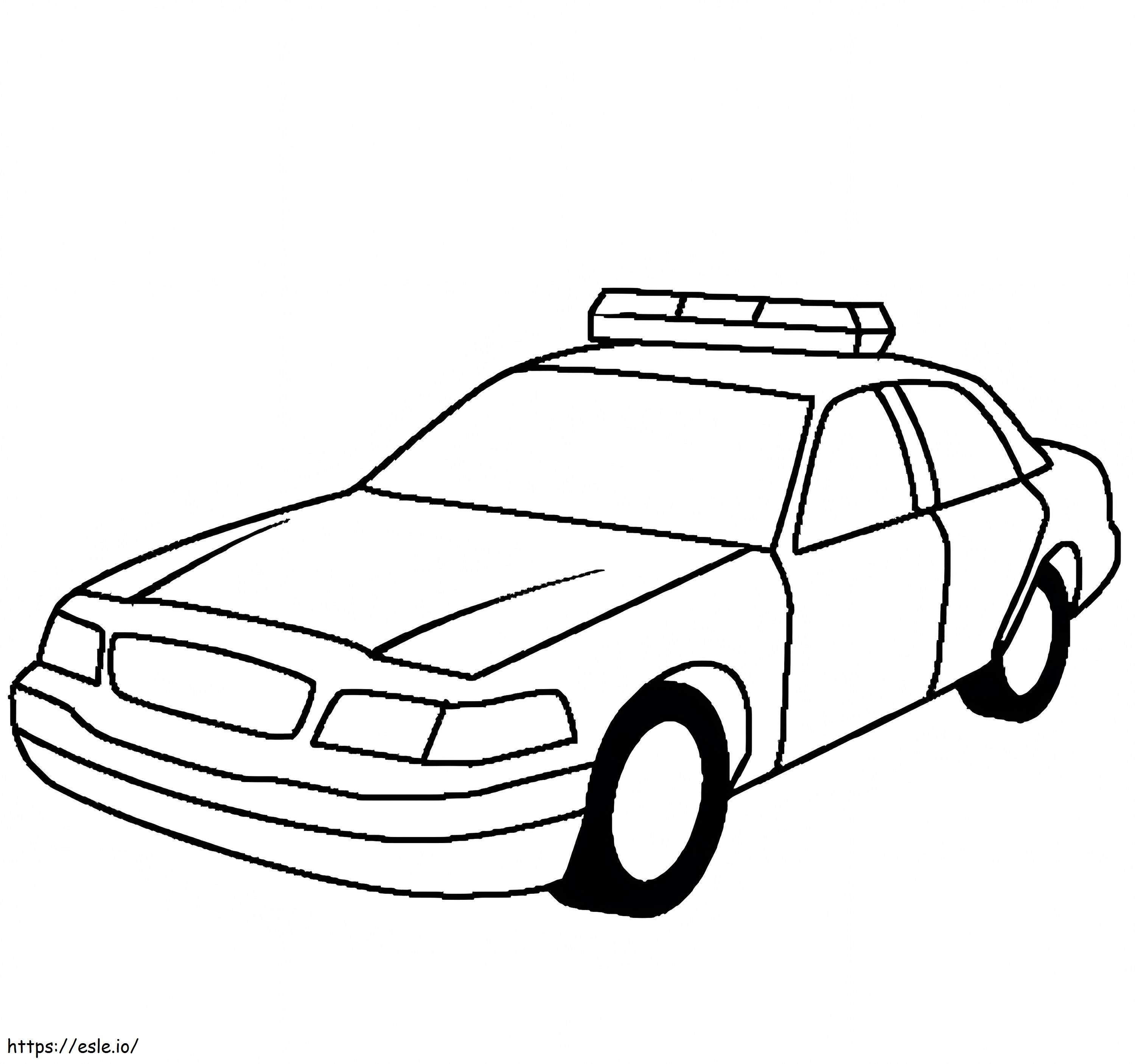 Basic Police Car coloring page