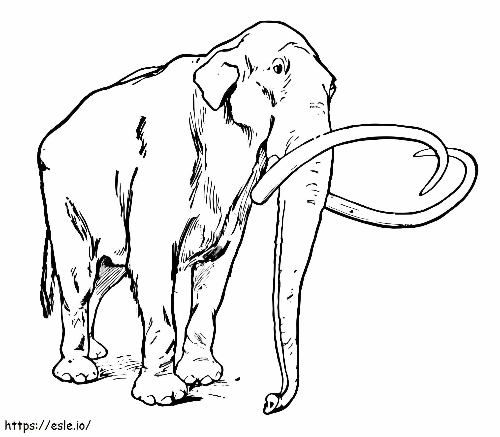 Um mamute lanoso para colorir