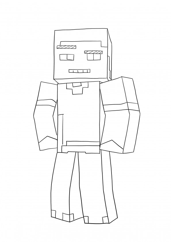 Steve-Minecraft download and print for free image