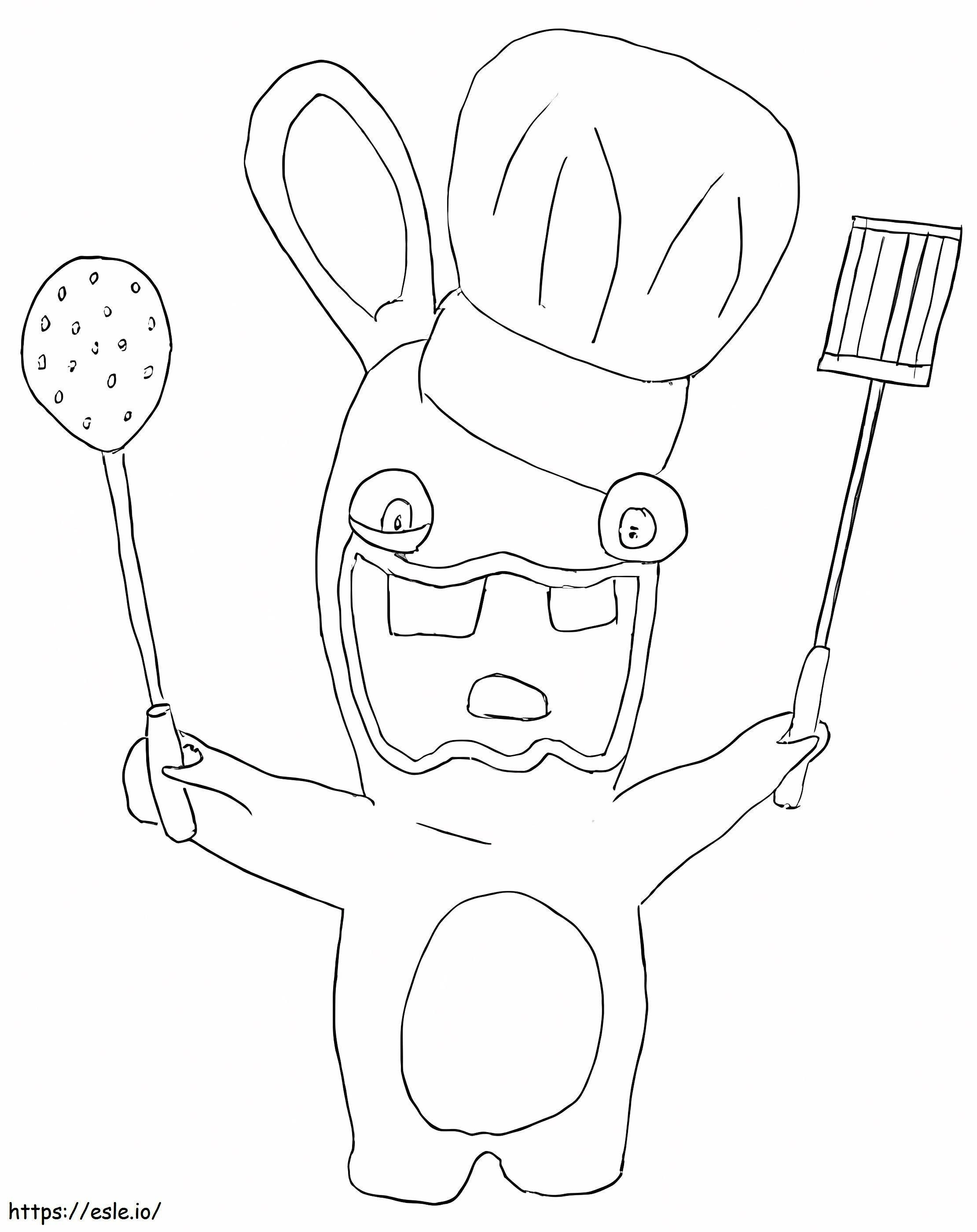 Chef Raving Rabbids coloring page