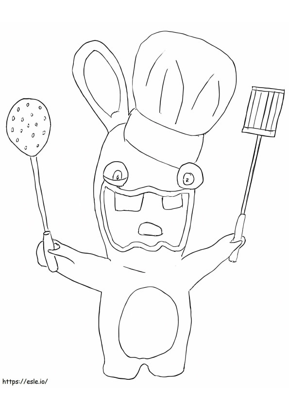 Chef Raving Rabbids coloring page