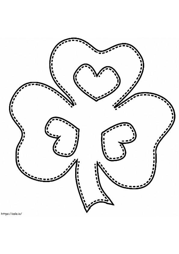 Simple Shamrock coloring page