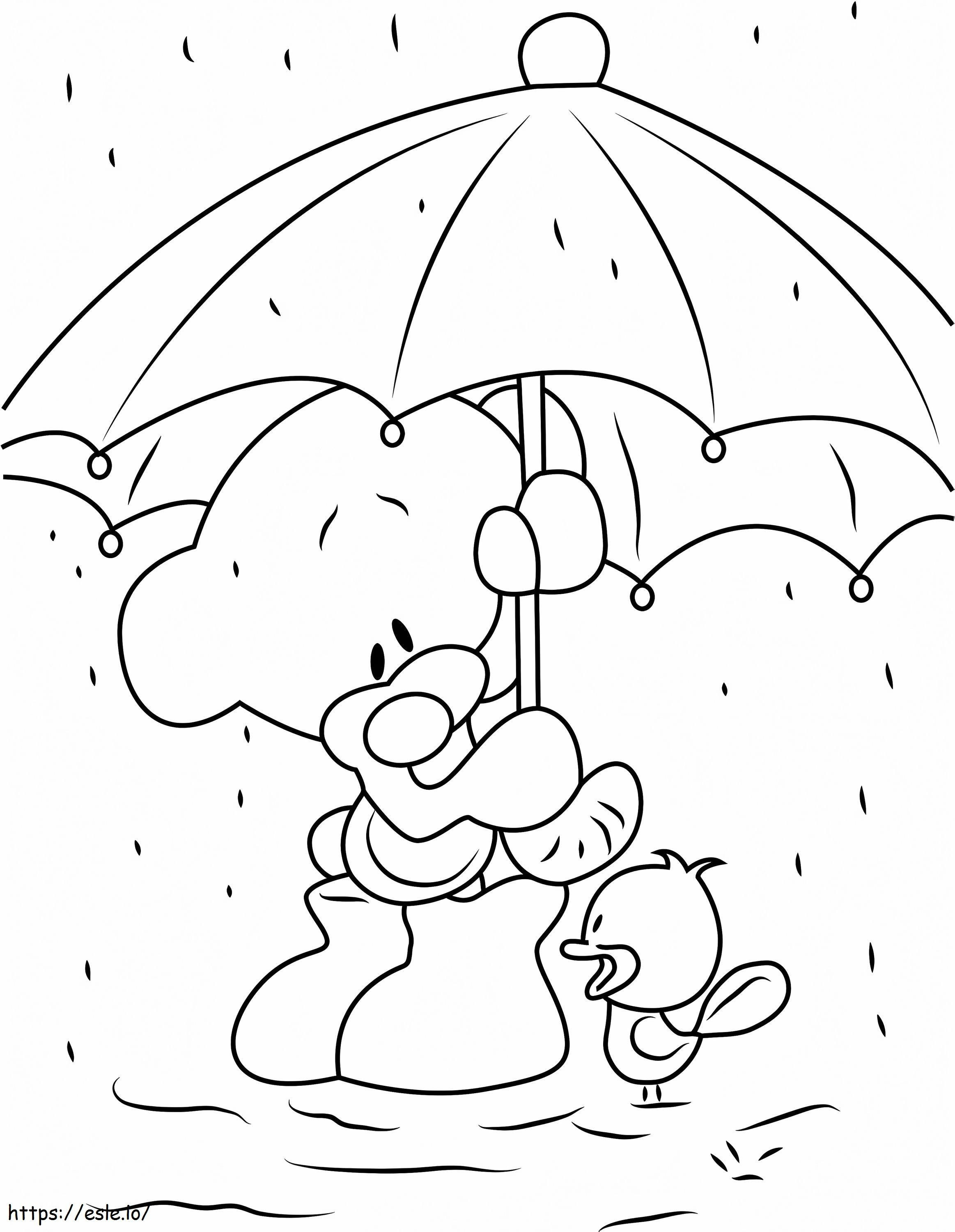 1531883359 Pimboli In The Rain A4 värityskuva