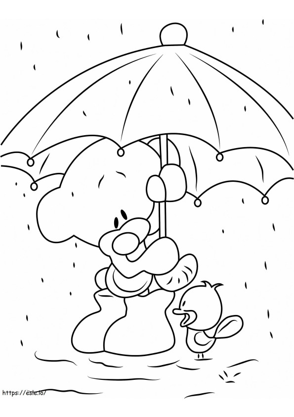 1531883359 Pimboli In The Rain A4 coloring page