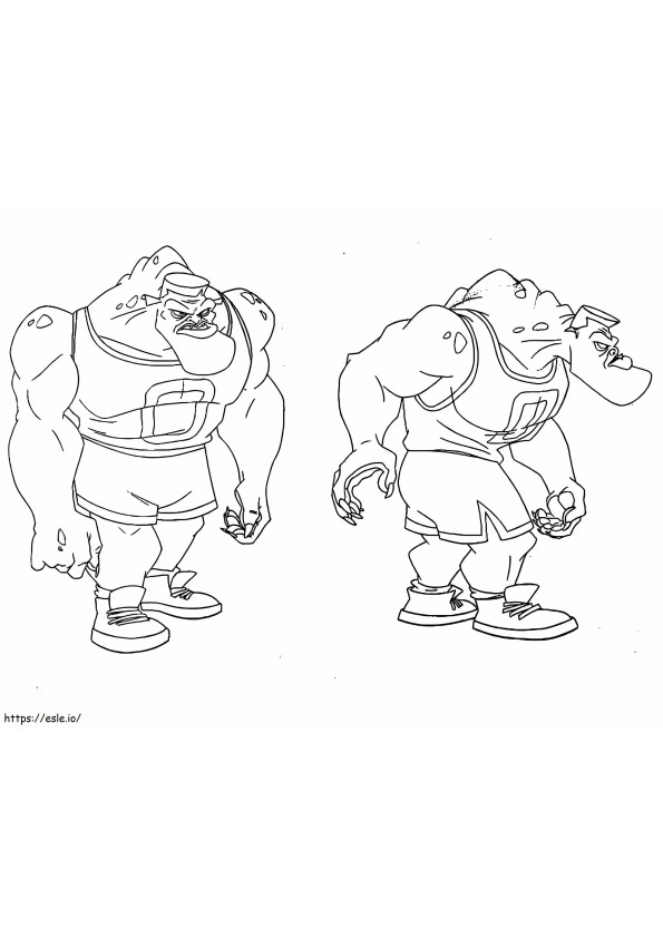 Monsters Bang Space Jam coloring page