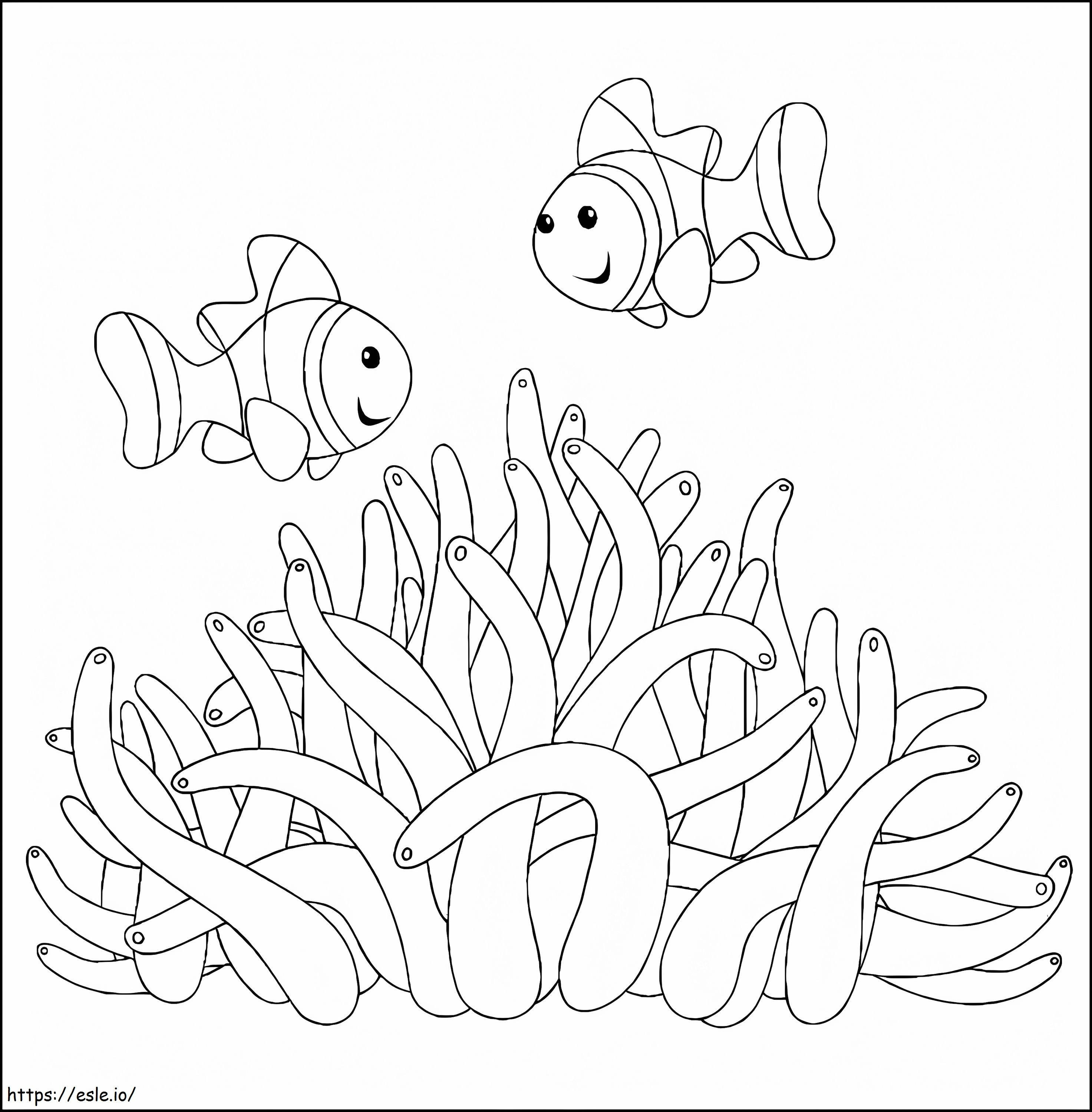 Anemone di mare 4 da colorare