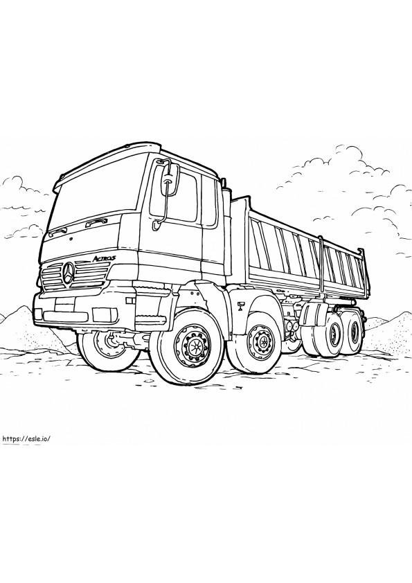 メルセデスベンツのトラック ぬりえ - 塗り絵