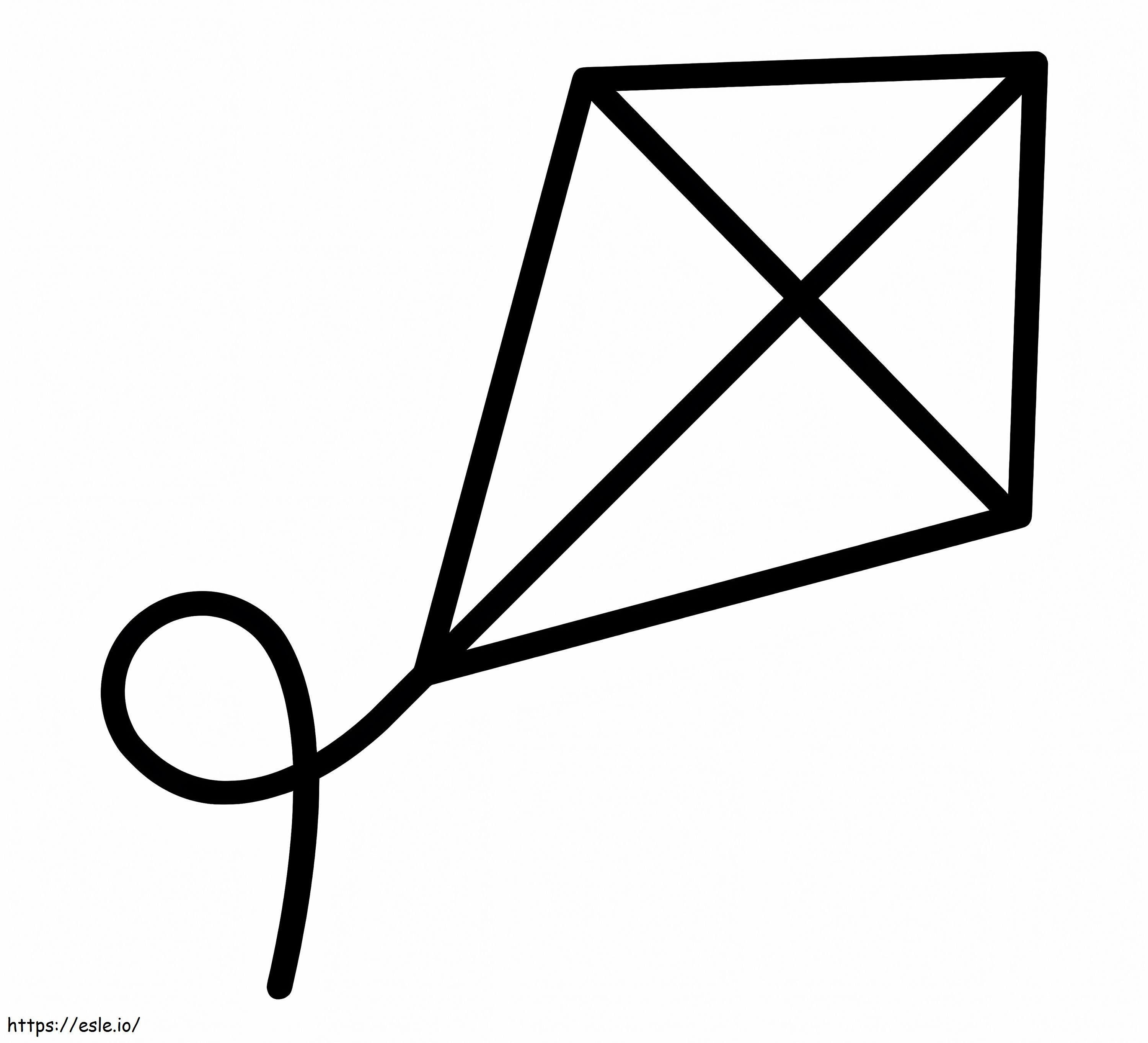 Kite 7 coloring page