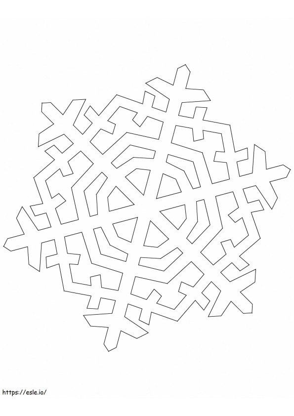 Coloriage 1576567885 Flocon de neige en cristal à six pointes à imprimer dessin