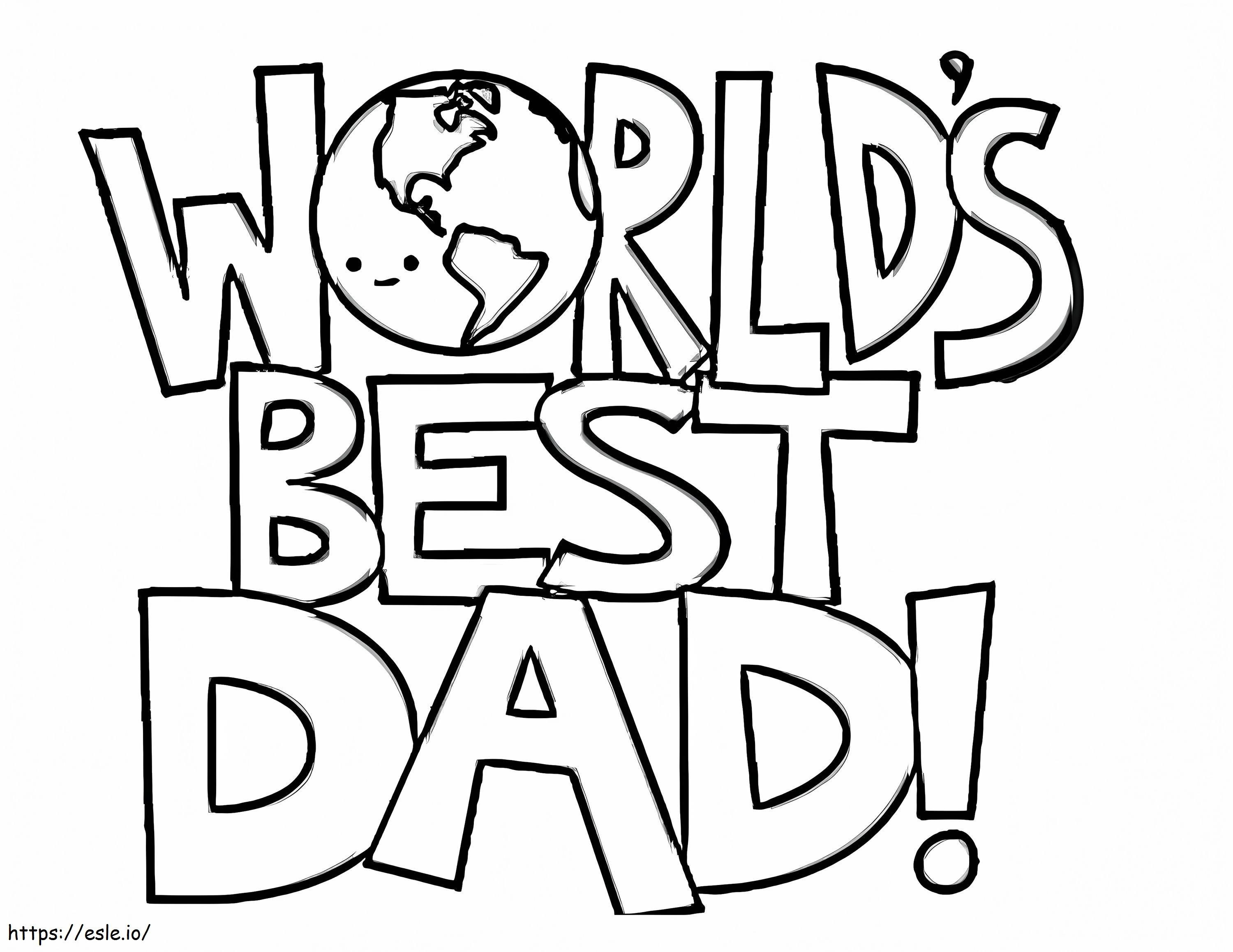 Coloriage Le meilleur papa du monde 1 à imprimer dessin
