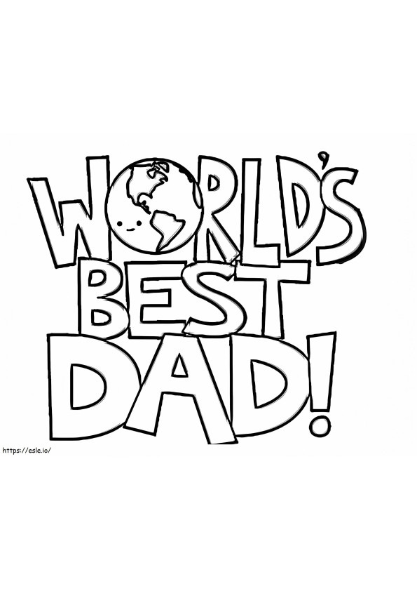 The Best Dad In The World 1 coloring page