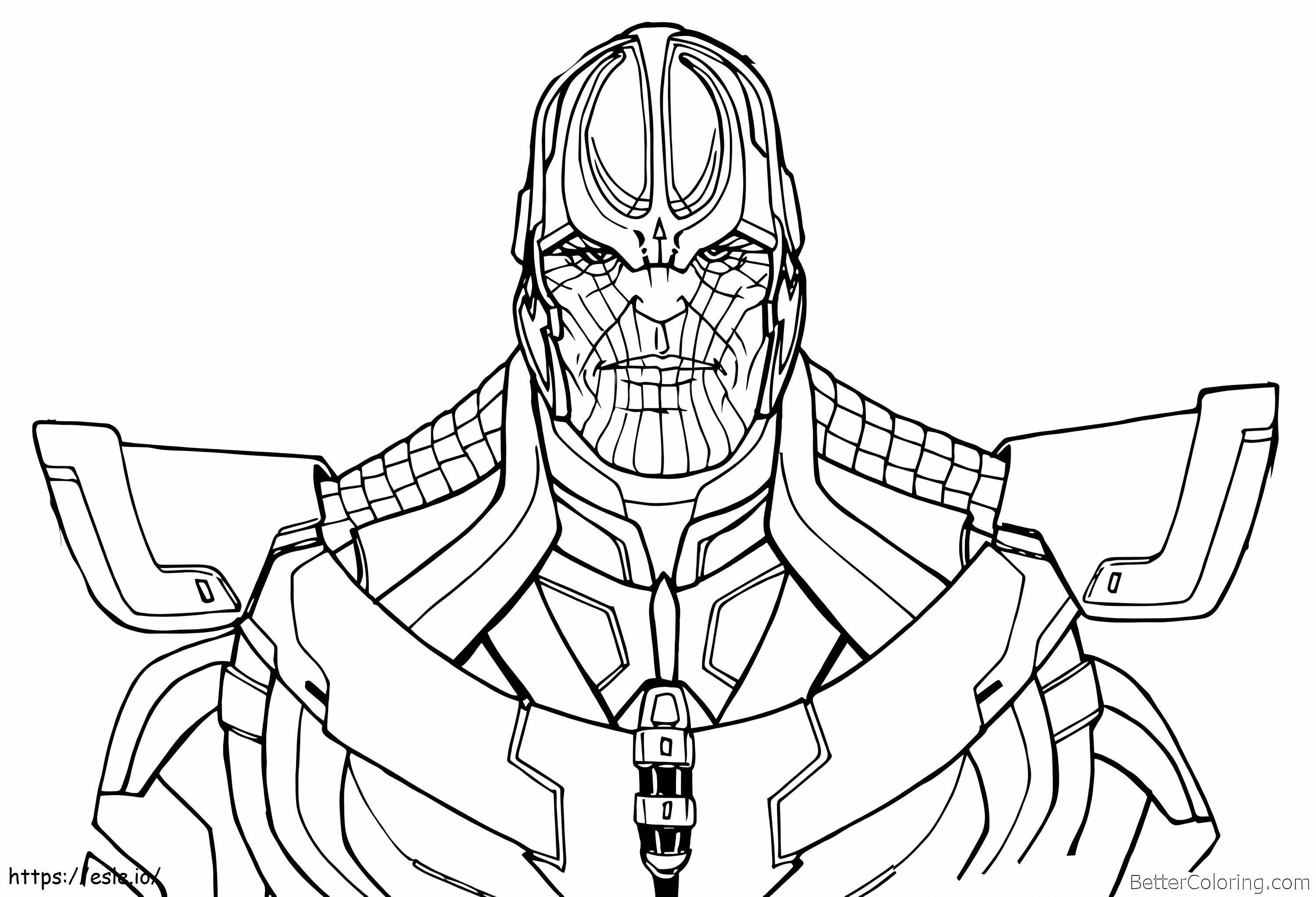 1540288368 Thanos do desenho de linha da Guerra Infinita dos Vingadores para colorir