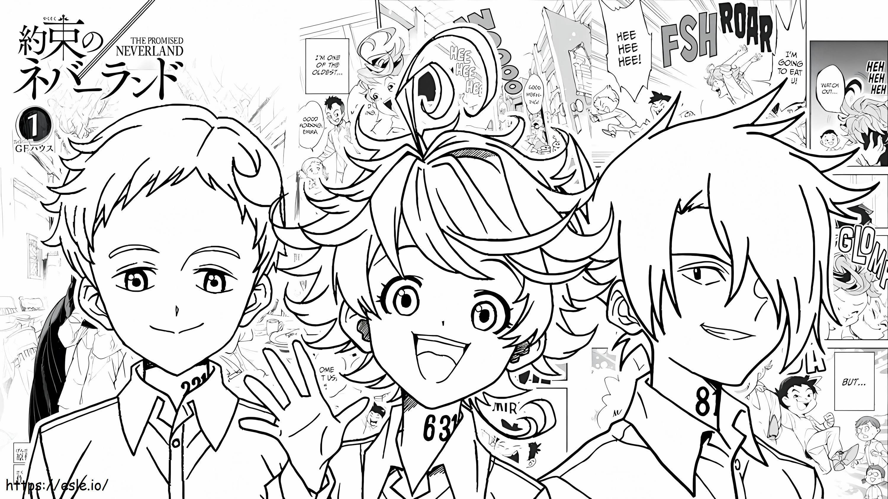 Print The Promised Neverland coloring page