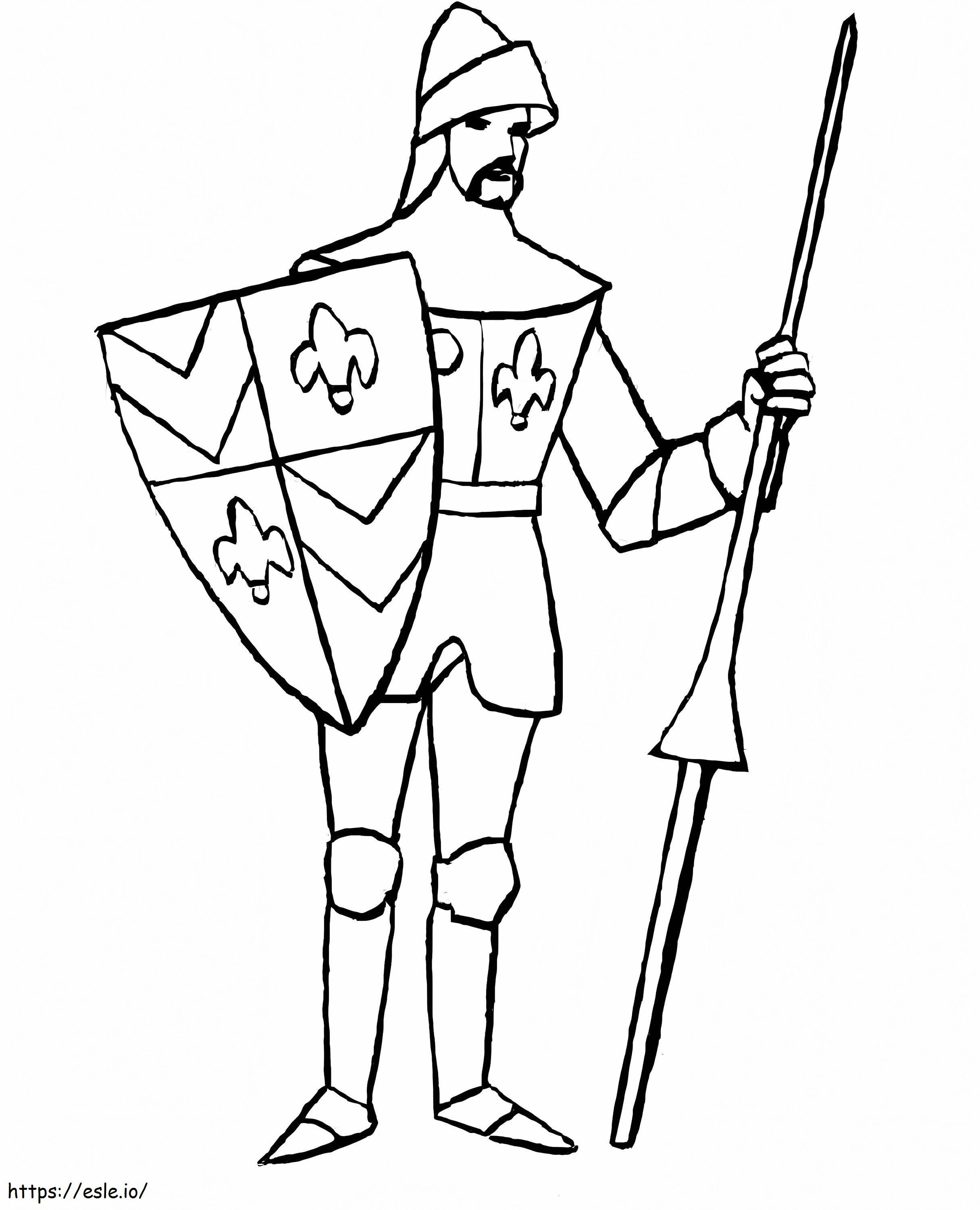 Coloriage Bouclier de chevalier Hoding à imprimer dessin