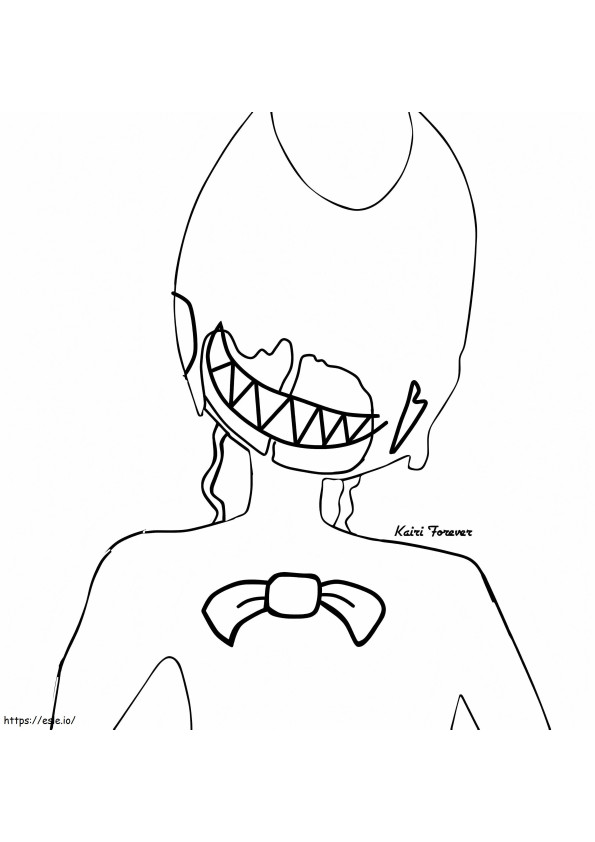 Bendy Without Eyes 2 coloring page