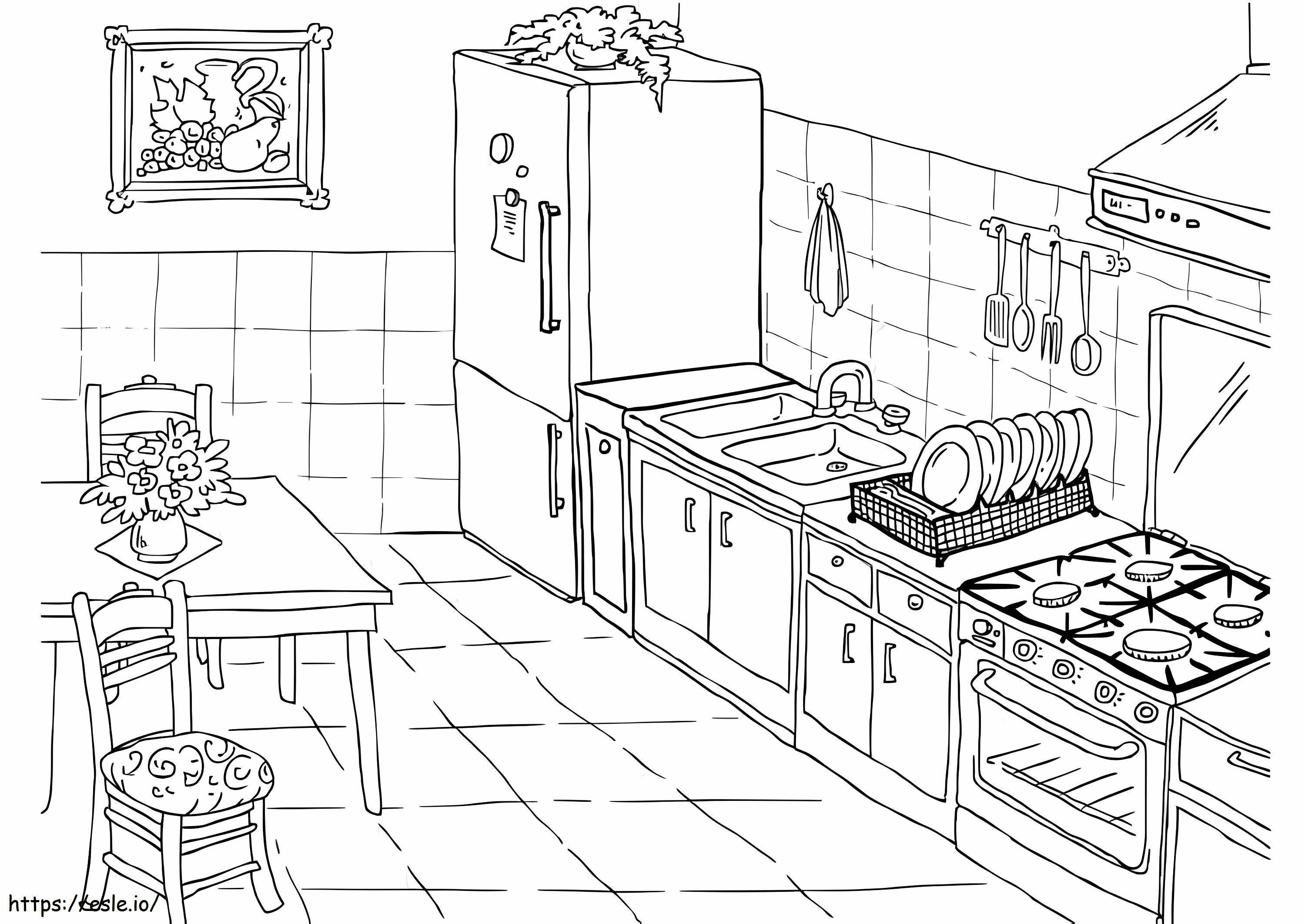 Awesome Kitchen coloring page