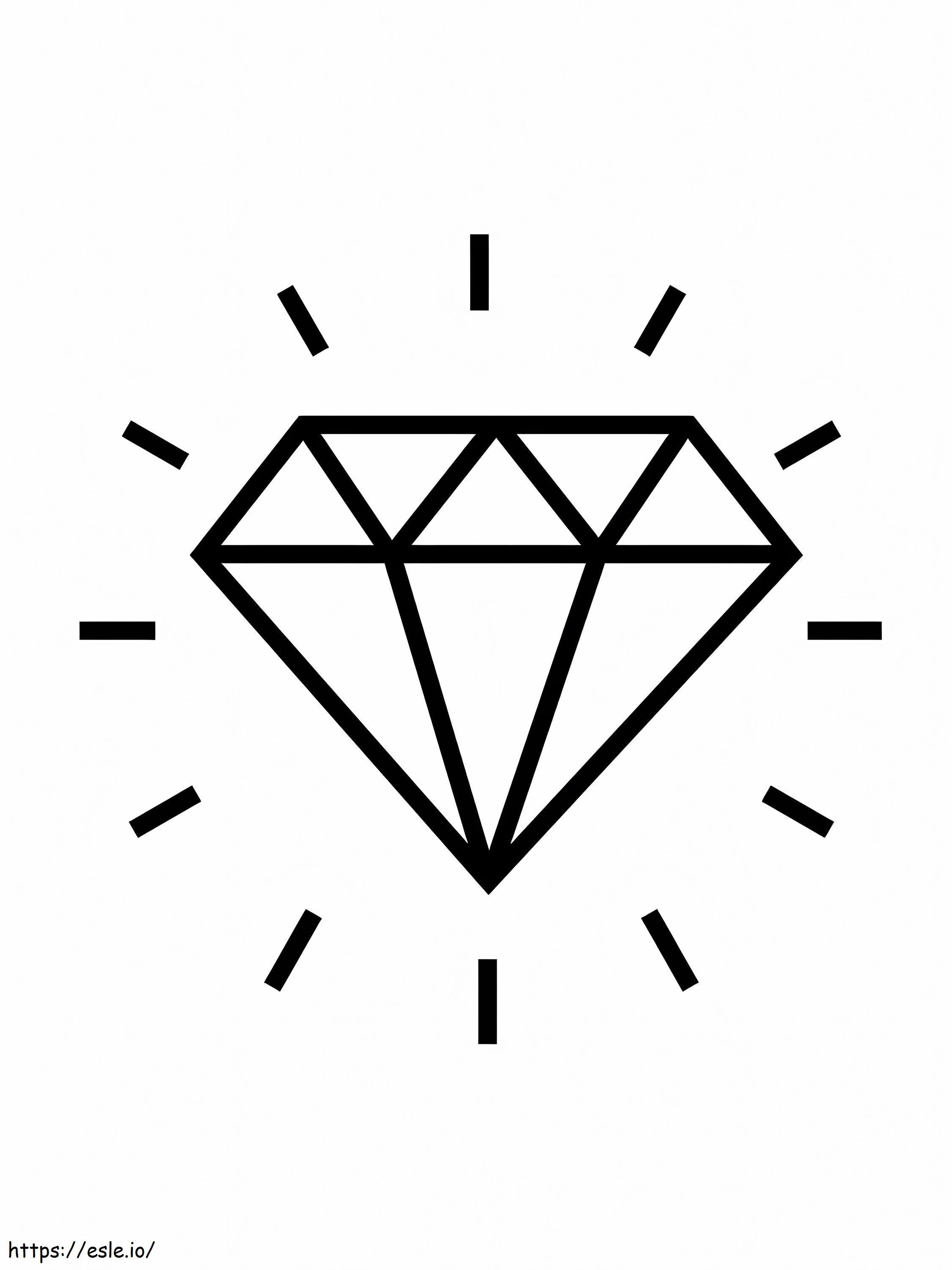 Coloriage Diamant simple à imprimer dessin