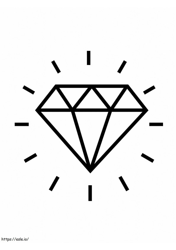 Diamante semplice da colorare