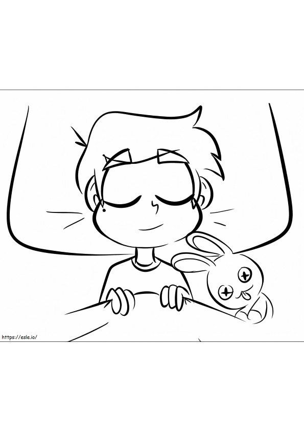 Marco Diaz Sleeping coloring page