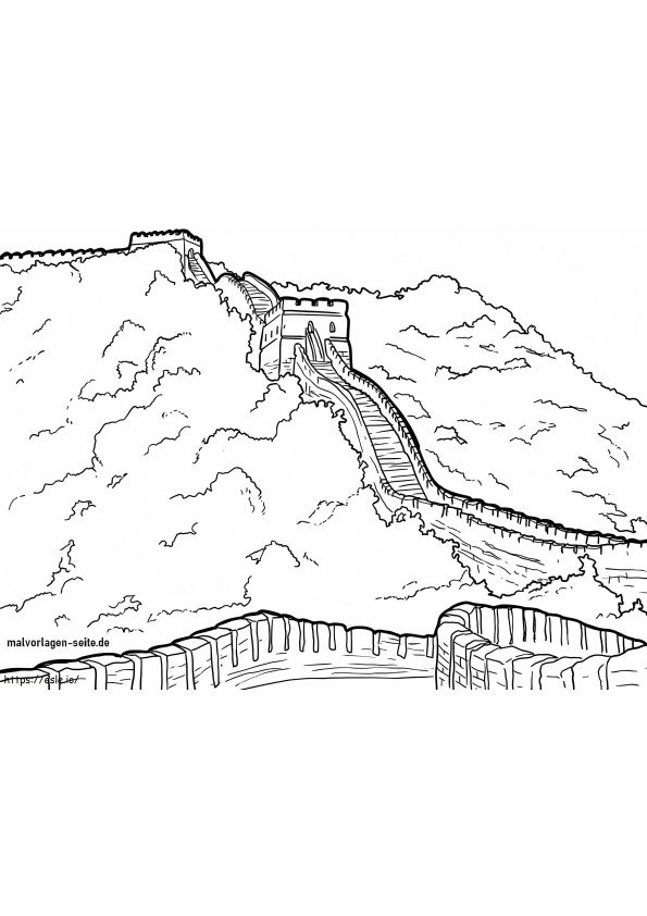 Tembok Besar Tiongkok 9 Gambar Mewarnai