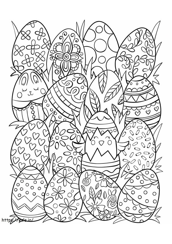 Easter Eggs coloring page