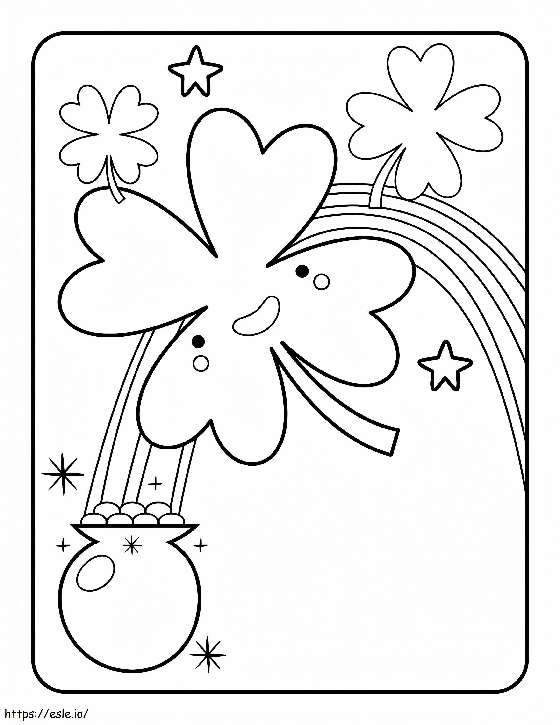 Funny Clover 1 coloring page