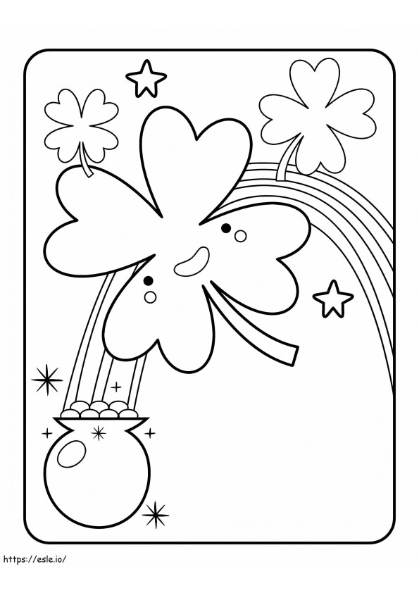 Funny Clover 1 coloring page