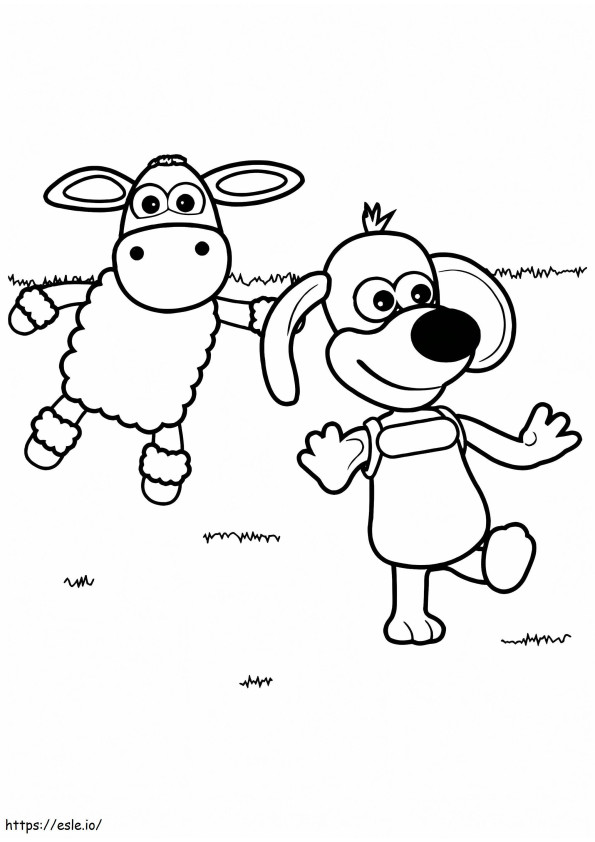 1571277333 Koyun Shaun Koyun Koyunlarda Dolaşıyor Koyun Shaun Koyun Boyama Sayfaları Bedava boyama