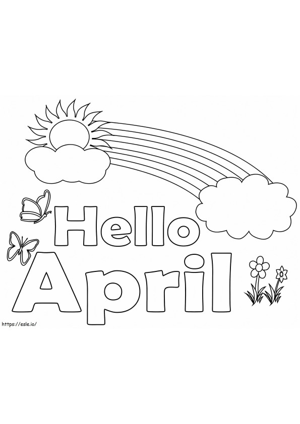 Hello április színező oldal kifestő