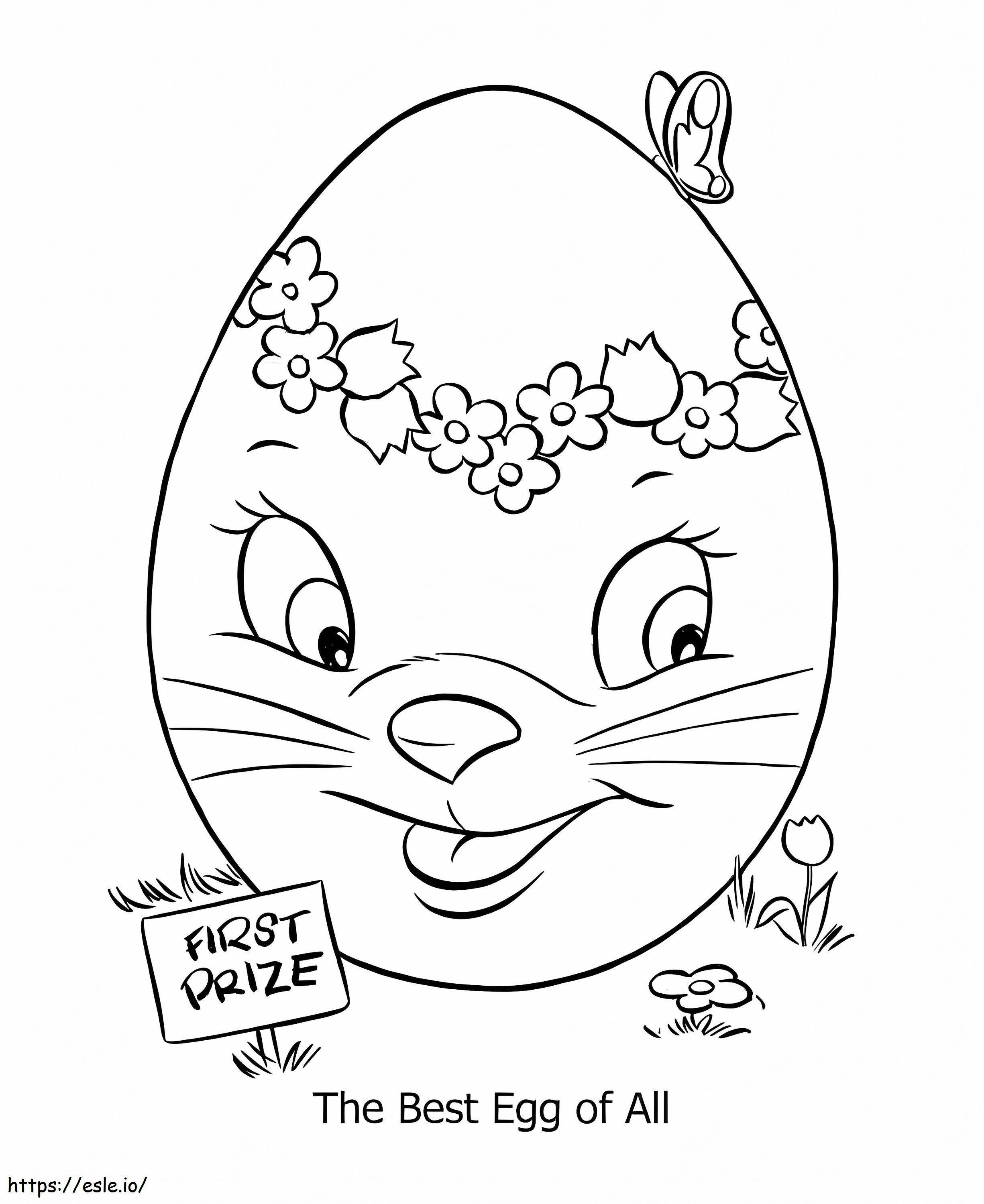 Cartoon Easter Egg coloring page