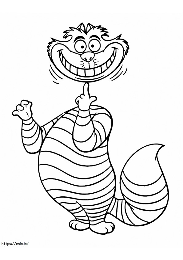 Printable Cheshire Cat coloring page
