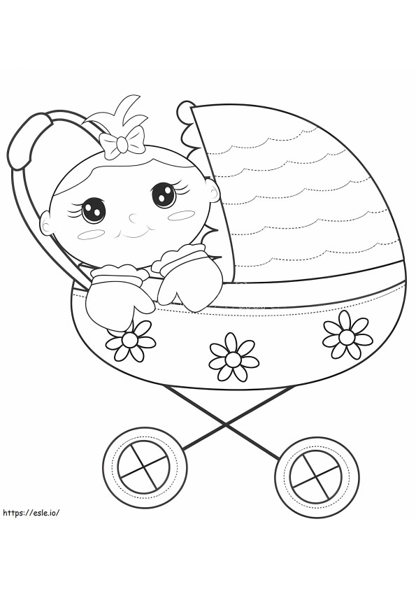 Desenho para colorir de carrinho de bebê fofo M9Oa2Hgs para colorir
