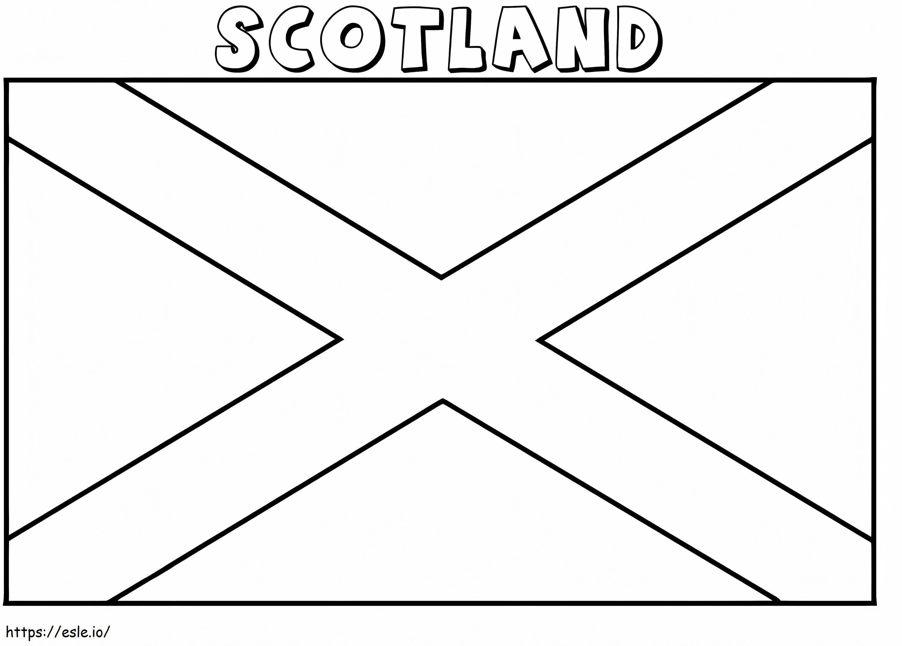 Bendera Skotlandia Gambar Mewarnai