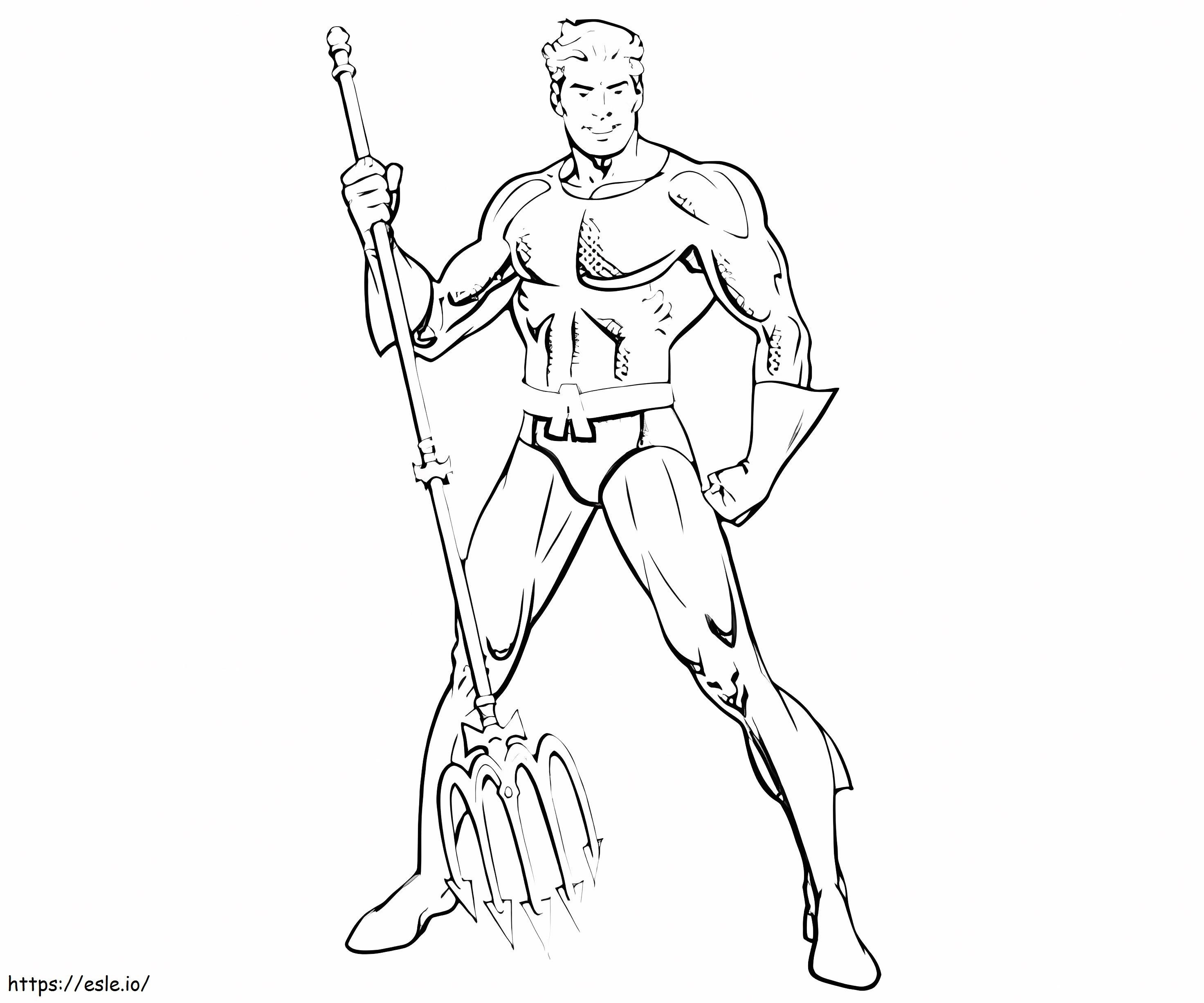 Aquaman normal para colorear