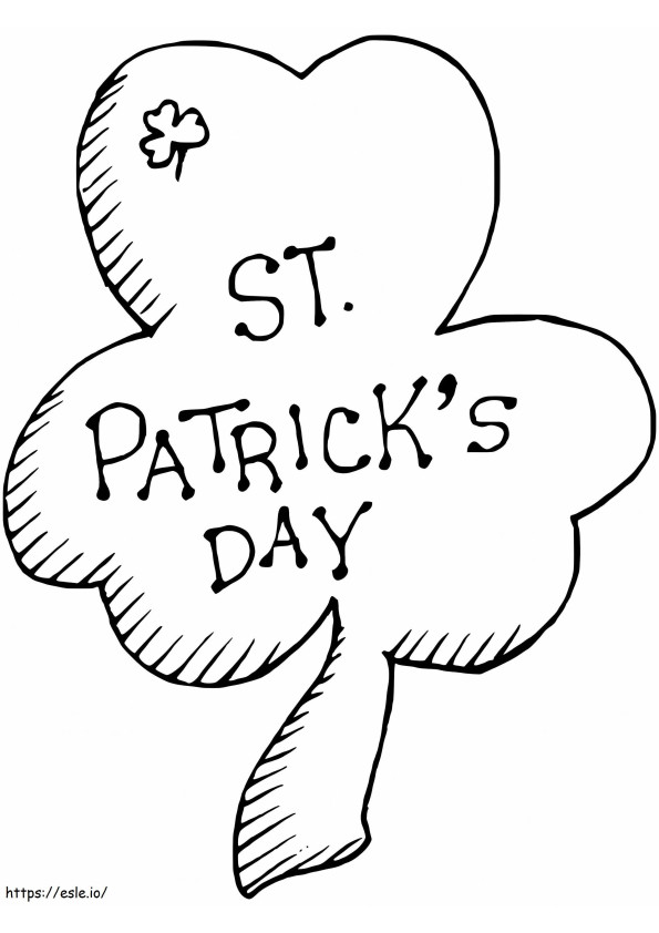 Free St. Patricks Day Shamrock coloring page