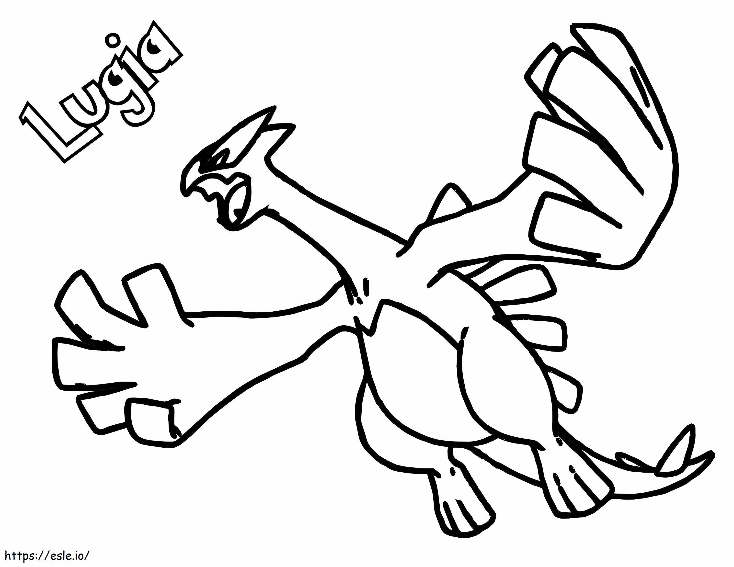 Lugia Legendás Pokémon kifestő