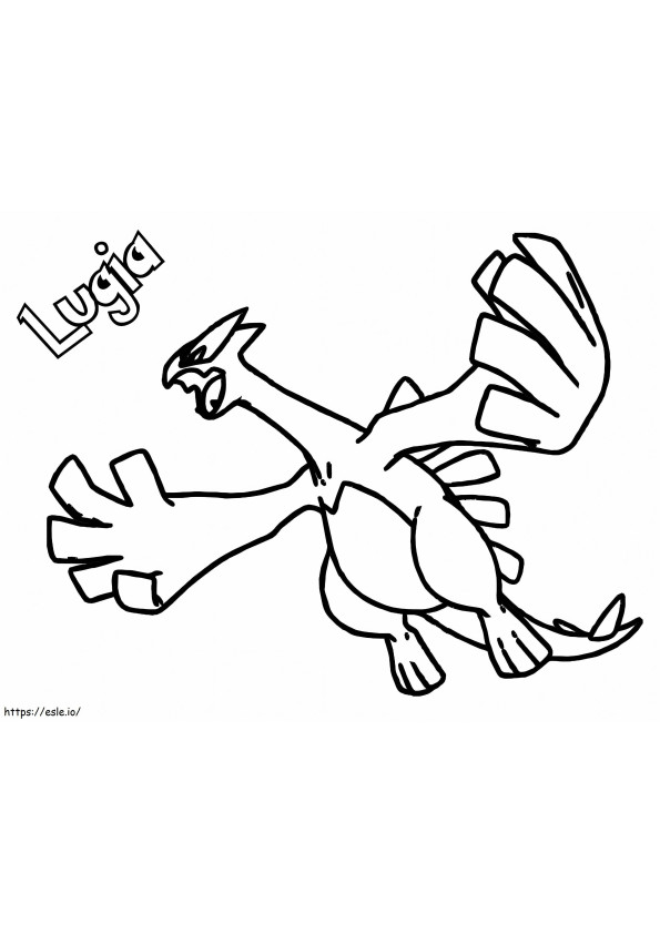 Coloriage Pokémon Légendaire Lugia à imprimer dessin