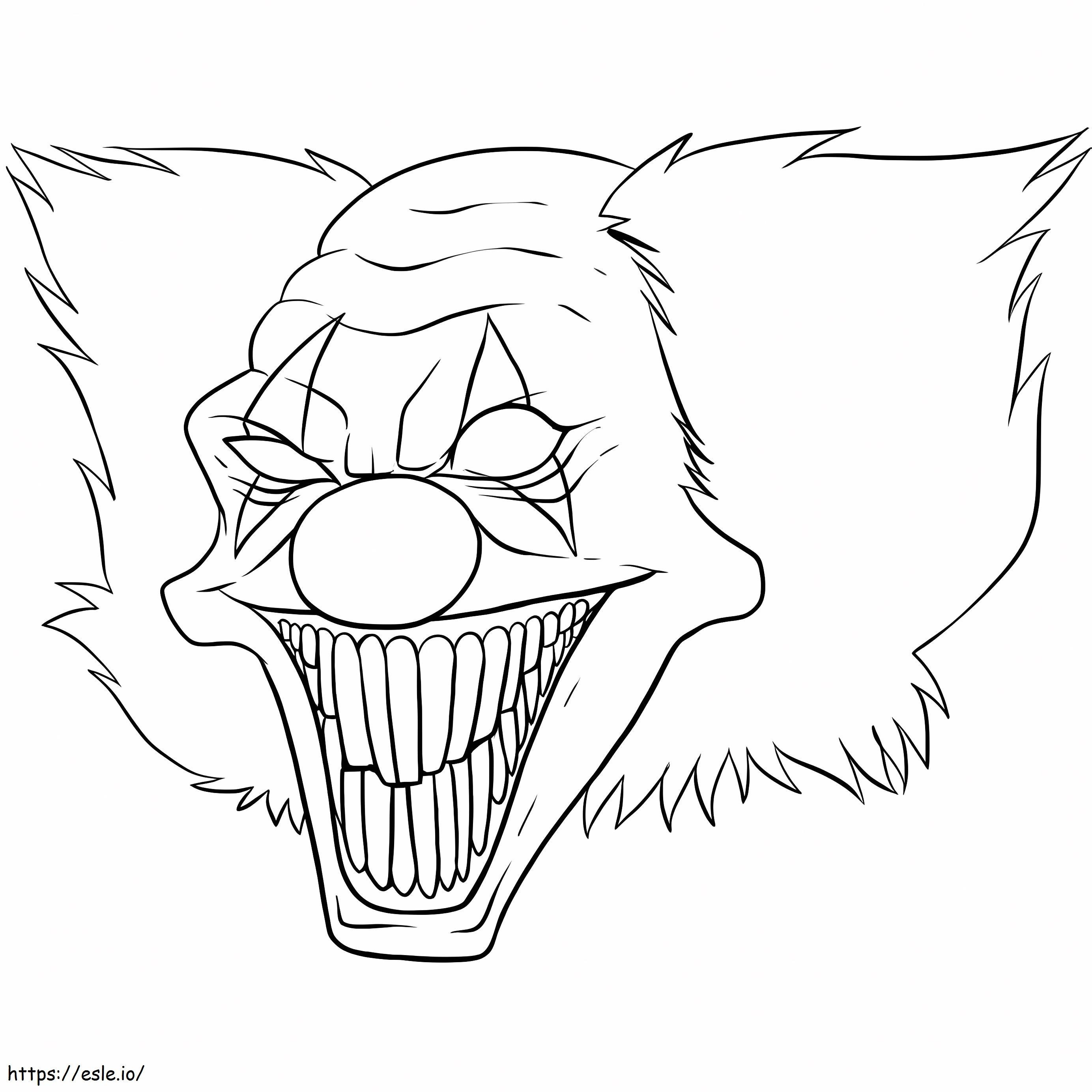 Creepy Clown coloring page