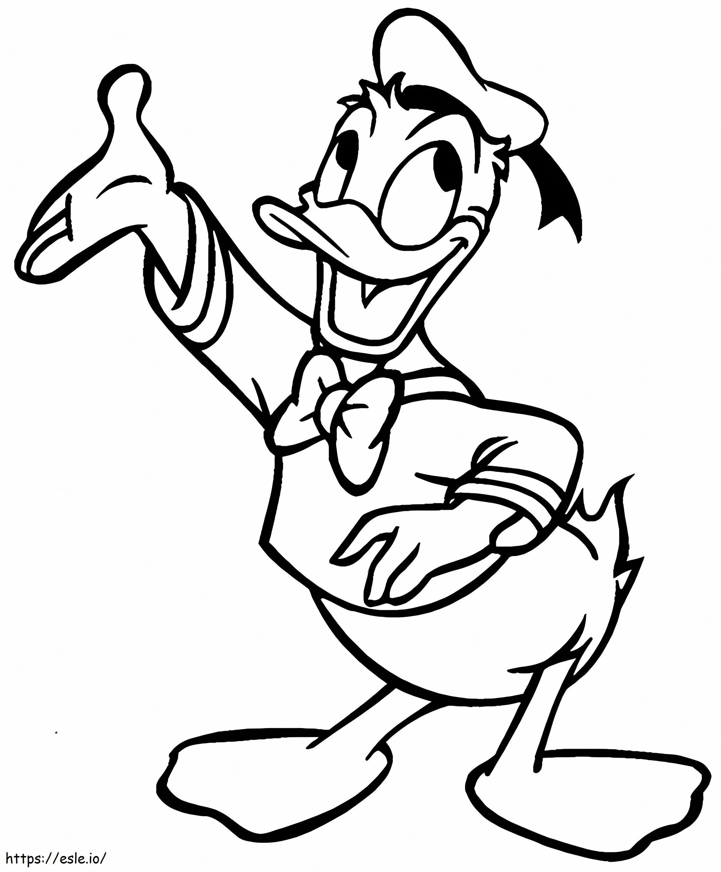 Donald Is Happy coloring page
