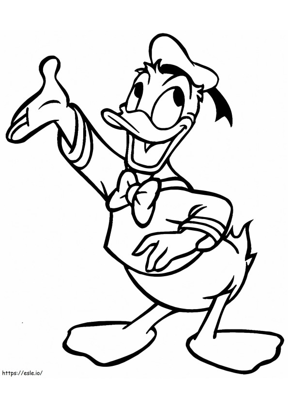 Donald Is Happy coloring page