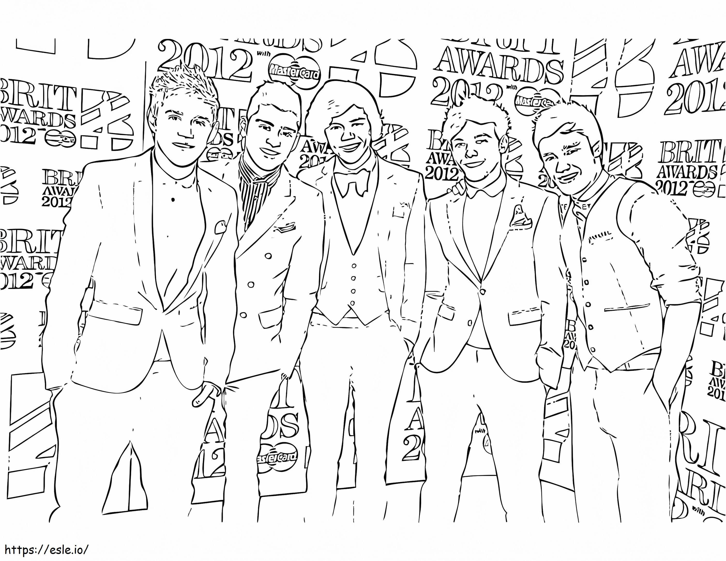 Coloriage Cool One Direction à imprimer dessin