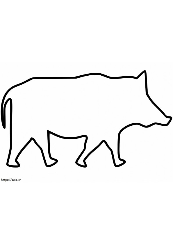 Wildschwein-Umriss ausmalbilder