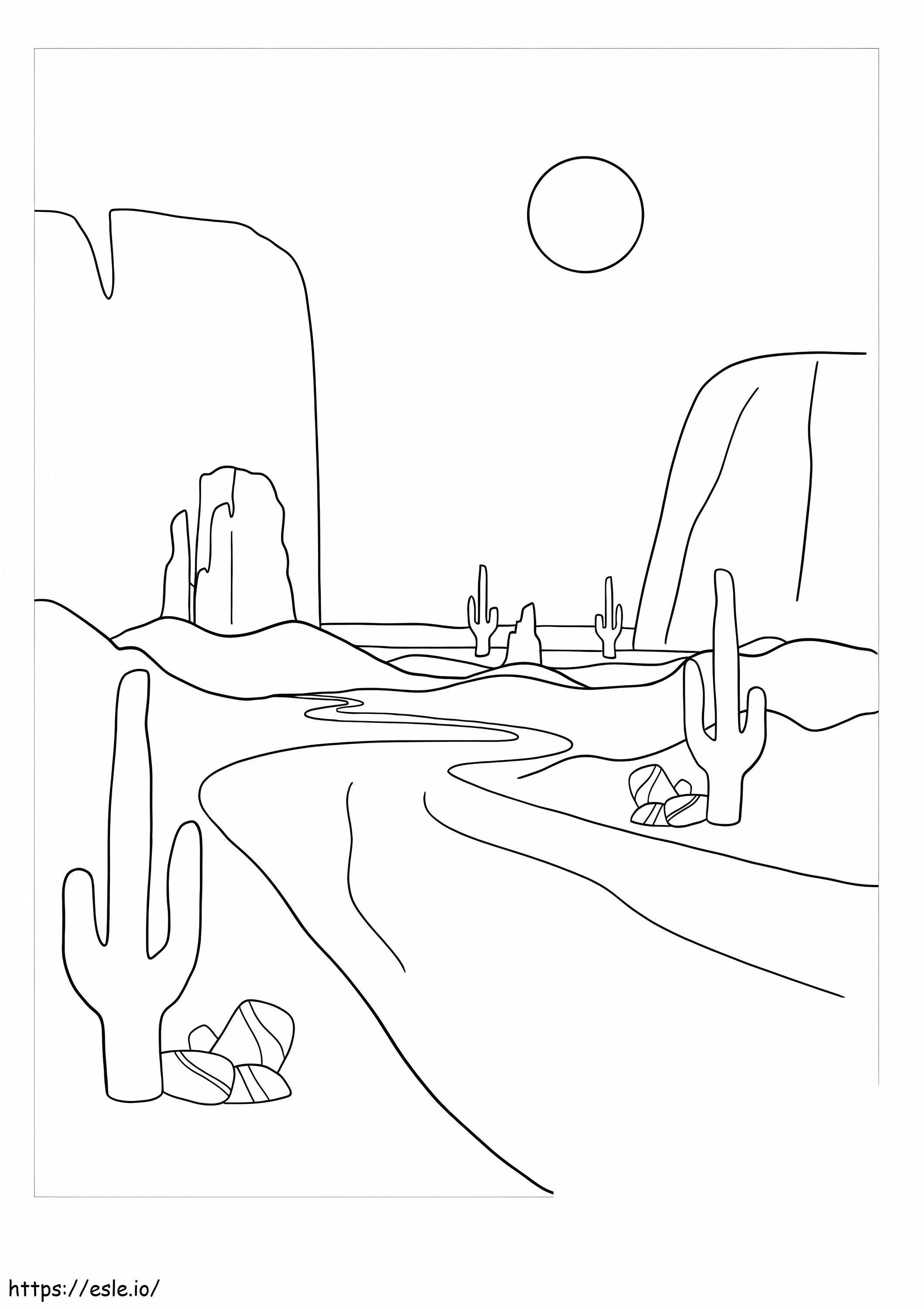 Rivier In De Woestijn kleurplaat kleurplaat