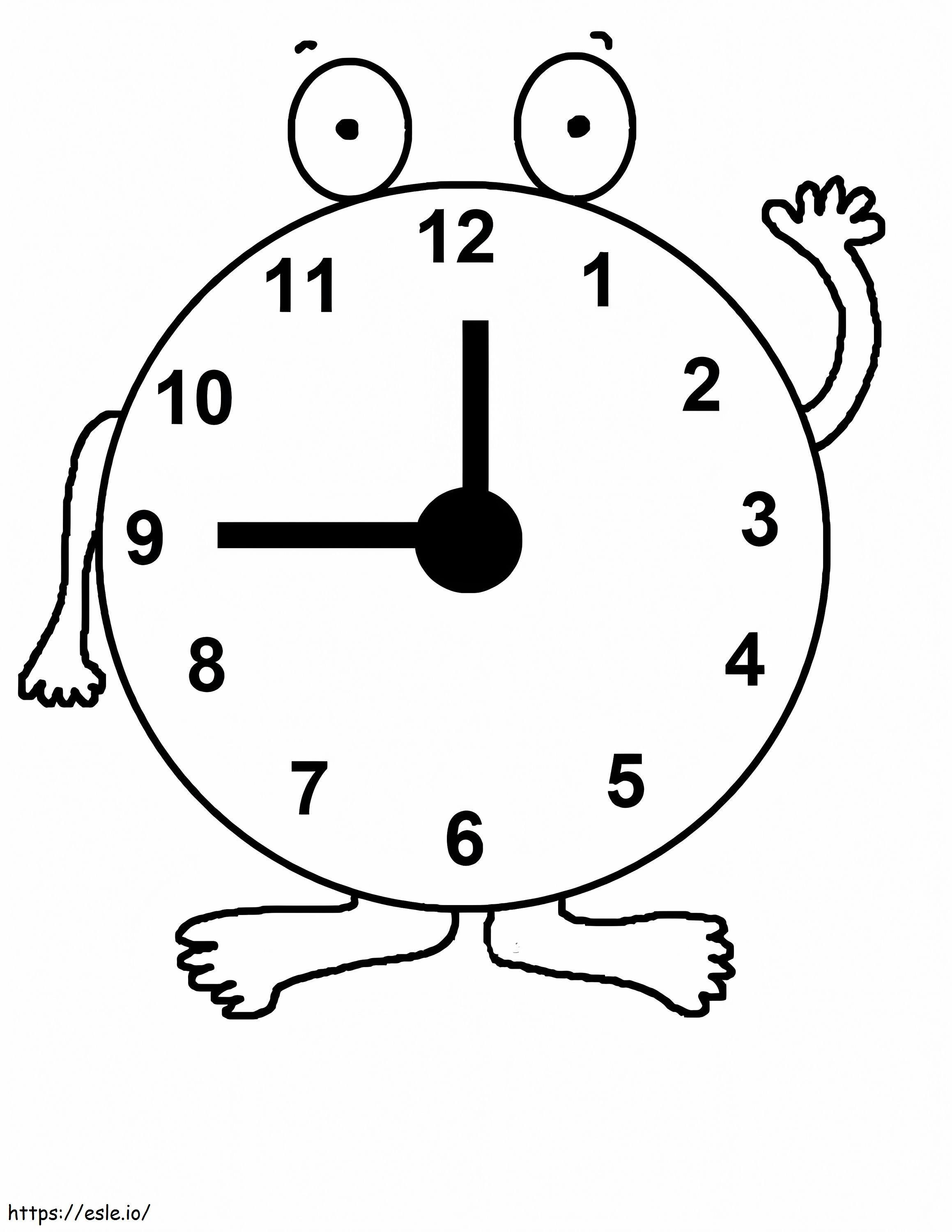 Free Clock coloring page