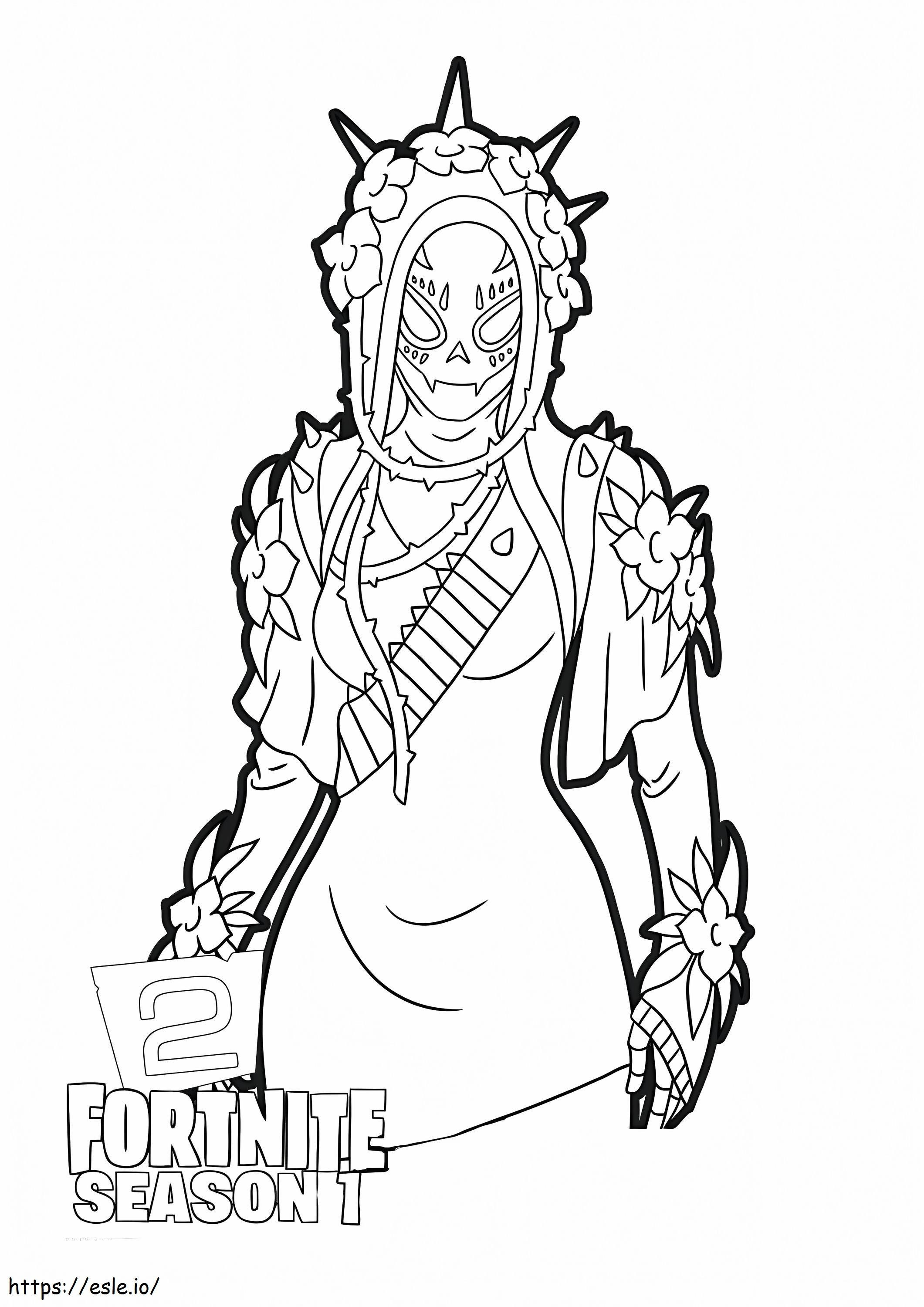 Catrina From Fortnite coloring page
